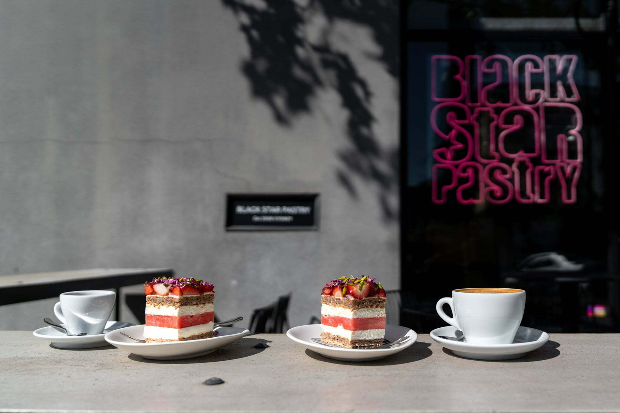 Strawberry watermelon cake at the Black Star Pastry