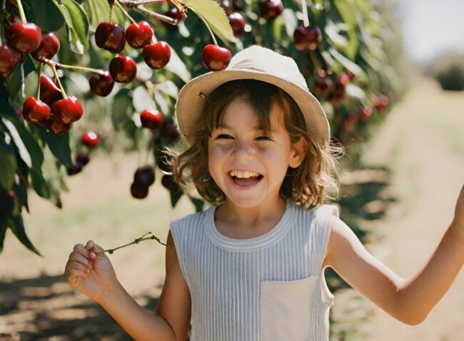 Cherry Picking at Mr Peter Orchard Farm in Perth