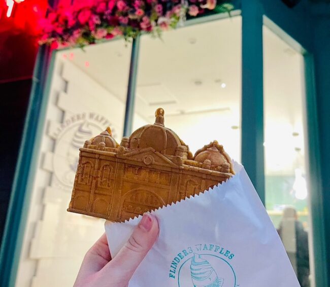 Must-Try Iconic Flinders Station Waffle