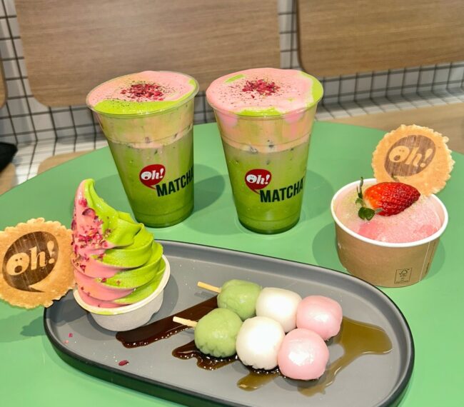 Oh!Matcha has released a series of cherry blossom ice creams and drinks