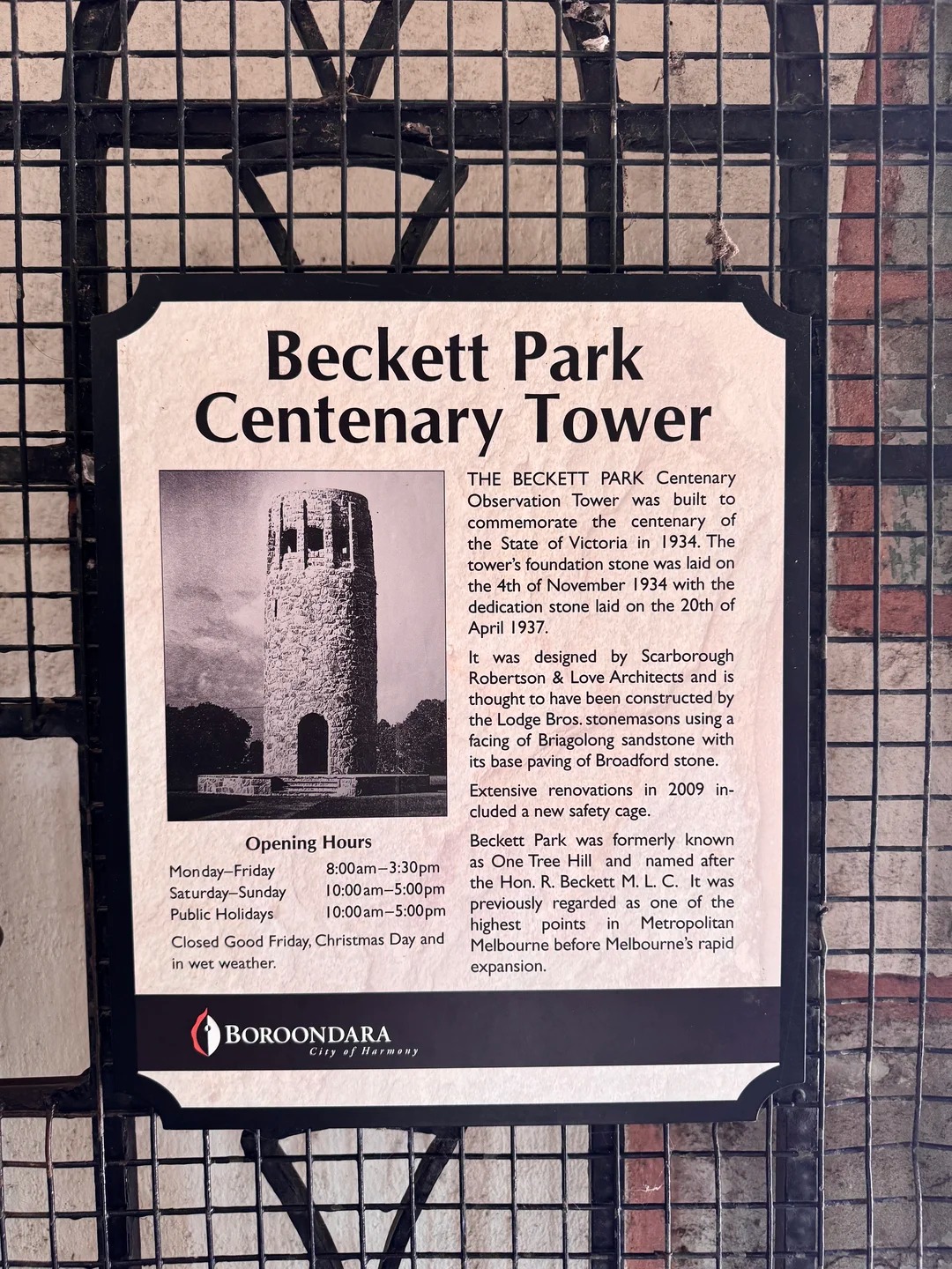 Beckett Park Playground Balwyn Review Tower