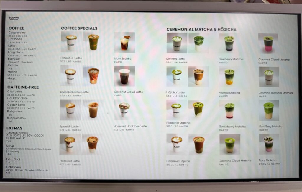 Blanko Specialty Coffee Reviews and Menu